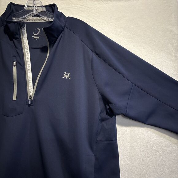 Zero Restriction Tour Series Pullover Men's XL Blue Golf 1/4 Zip Jacket MC Logo - Picture 7 of 16